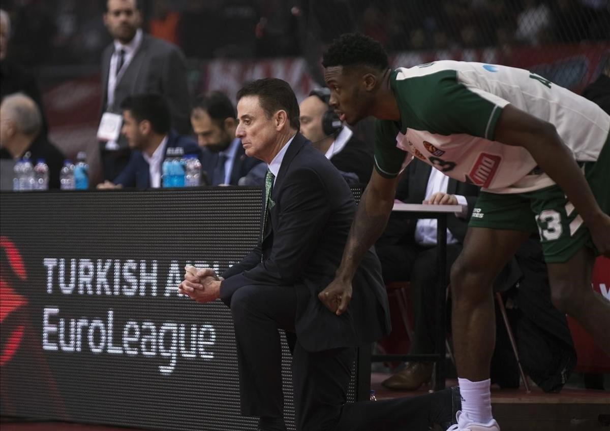 lmendiola46428202 panathinaikos coach rick pitino  left  looks on next to play190109195242