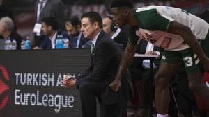 lmendiola46428202 panathinaikos coach rick pitino  left  looks on next to play190109195242