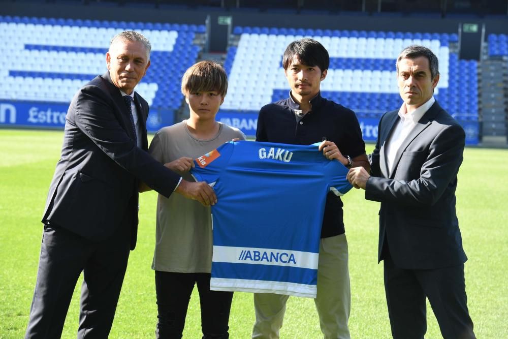 Gaku Shibasaki en A Coruña para jugar en el Dépor