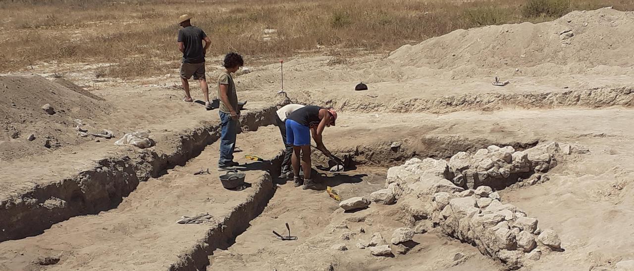 Estado de las excavaciones de la villa romana de Casas del Campo en agosto de 2022.
