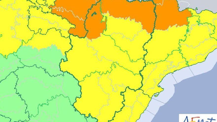 Hoy alerta naranja en Pirineo y Cinco Villas y amarilla en el resto de Aragón