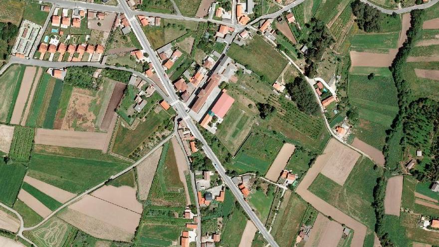 Vista aérea del núcleo de Oleiros. Foto: Google