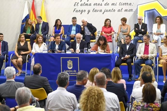 CANARIA. CABILDO INSULAR. LAS PALMAS DE GRAN CANARIA. Firma del pacto de Gobierno del Cabildo de Gran Canaria y presentación de las líneas estratégicas de trabajo. Fotos: Juan Castro  | 26/07/2019 | Fotógrafo: Juan Carlos Castro