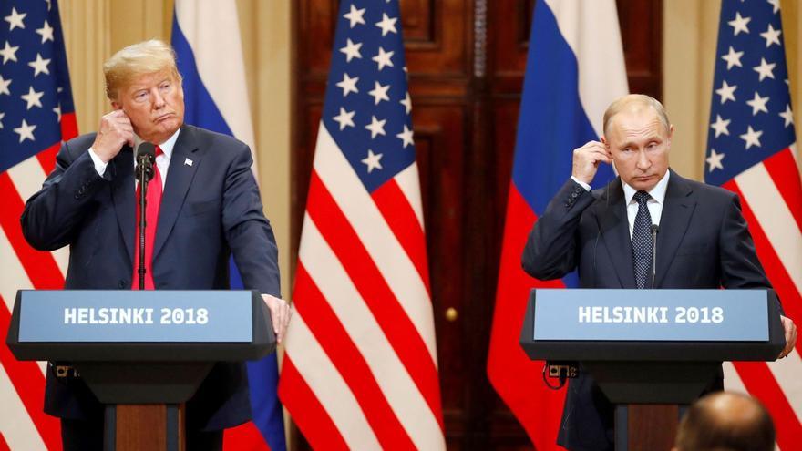 Donald Trump y Vladimir Putin, en una comparecencia pública en 2018. | EFE
