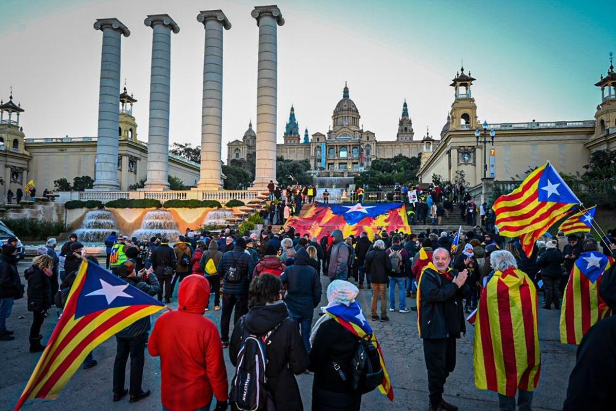 Protestas por la celebración de la cumbre España-Francia en Barcelona