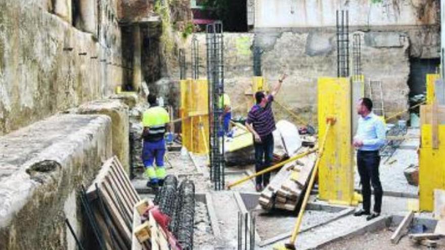 Estado de las obras de reubicación de las troneras de Gáldar.