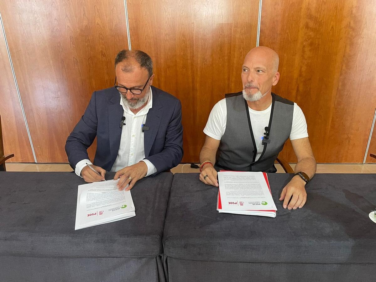 Nueva Canarias y PSOE firman el acuerdo de gobierno en el Ayuntamiento de Santa Lucía de Tirajana.