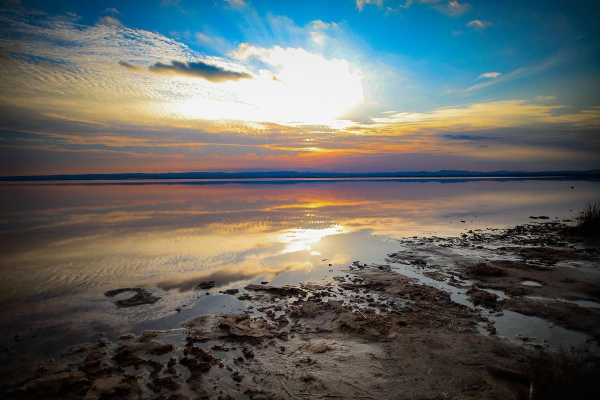 Atardecer en la laguna de Torrevieja