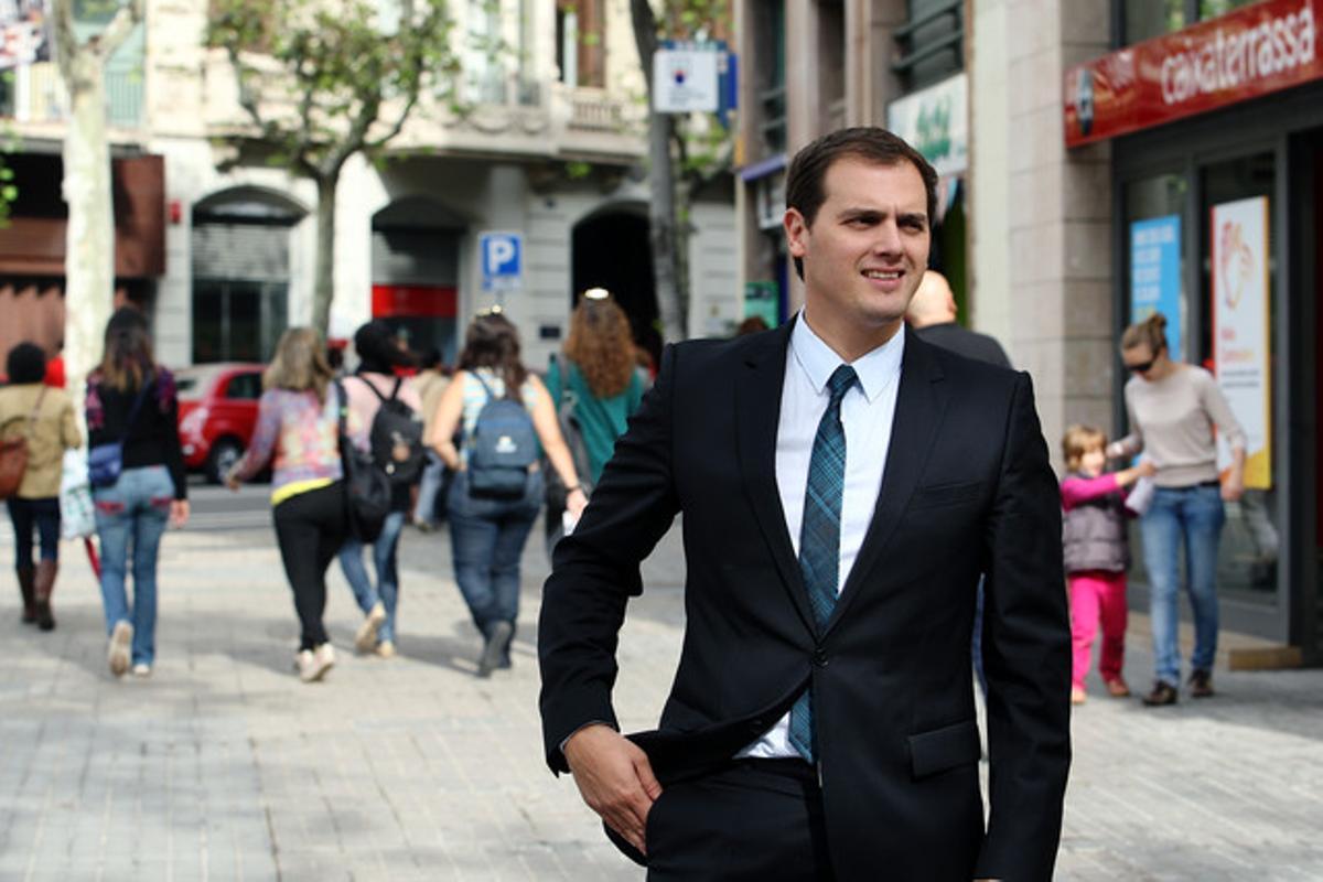 Albert Rivera, primer candidat de Ciutadans el 25-N . RICARD CUGAT