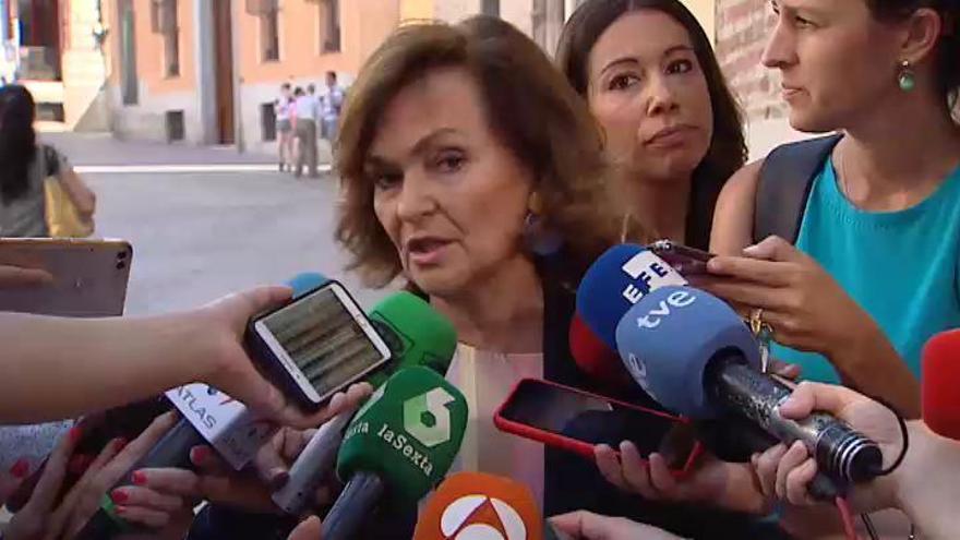 Carmen Calvo: "El cuarto grupo parlamentario no puede establecer imposiciones"