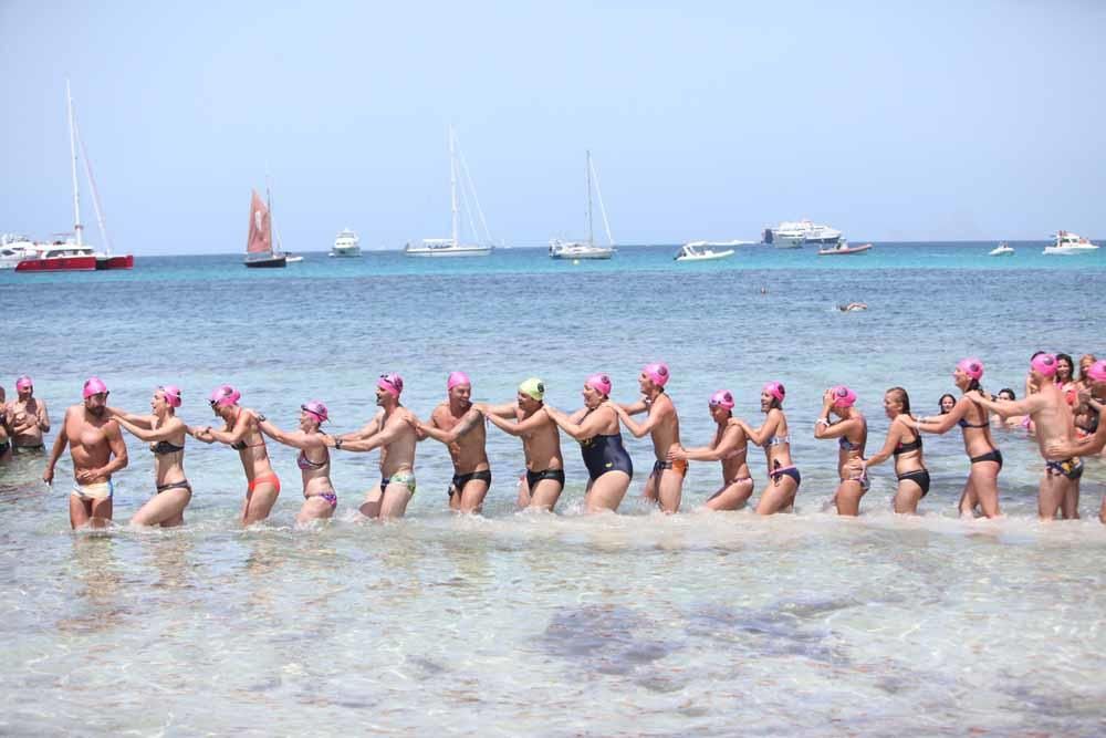 Última jornada de la vuelta a nado a Formentera