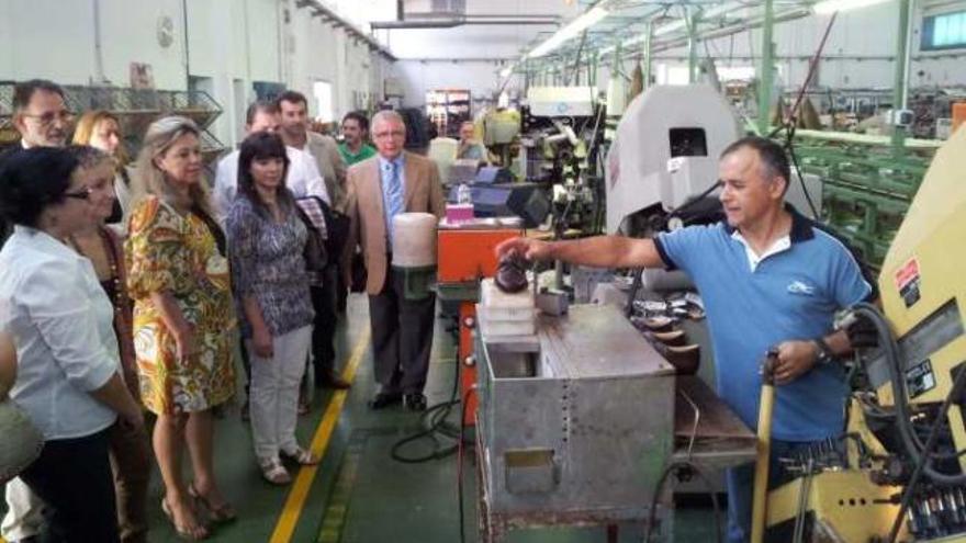 Un momento de la visita a la fábrica Gulliver.