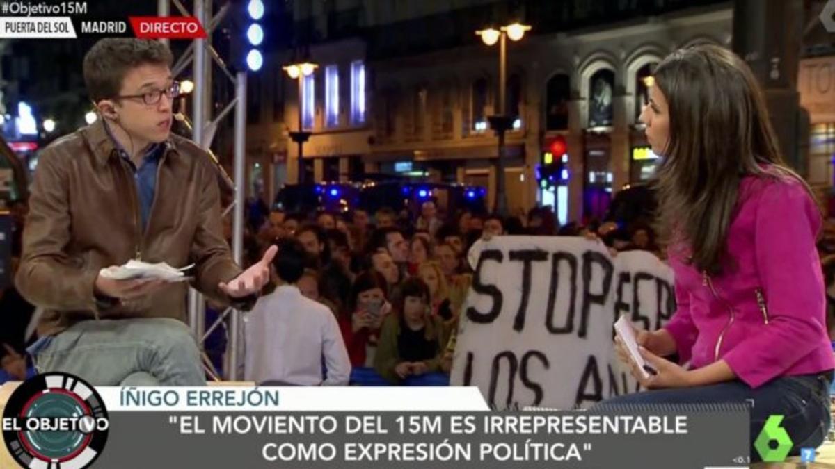 Íñigo Errejón y Ana Pastor, en el especial de 'El objetivo' desde la Puerta del Sol