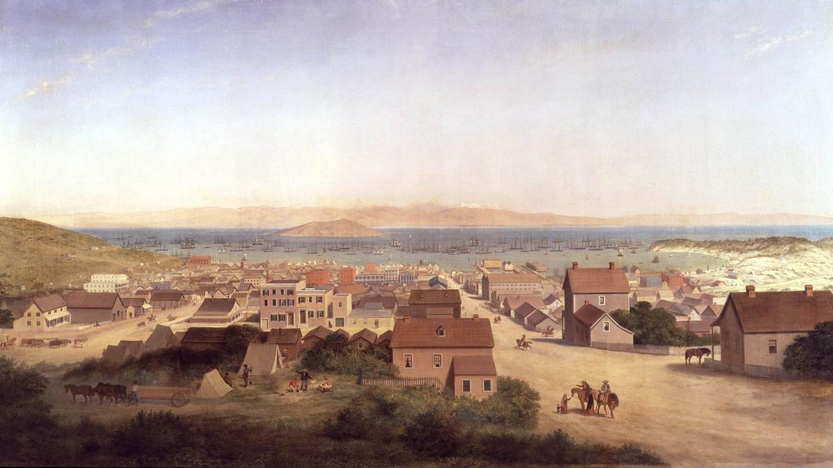Vista de San Francisco en 1850. George Henry Burgess, 1878