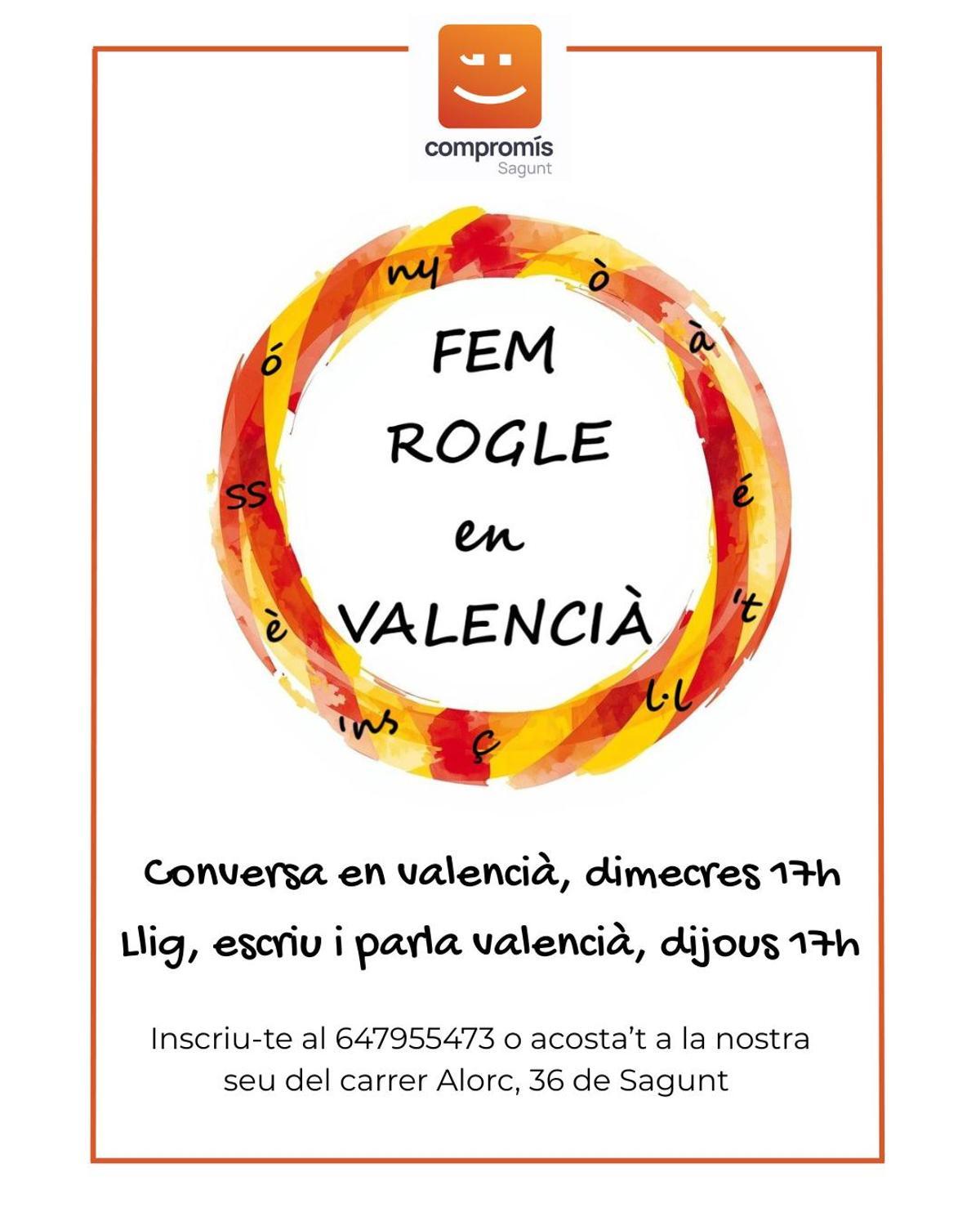 Cartel promocional Conversa en valencià.
