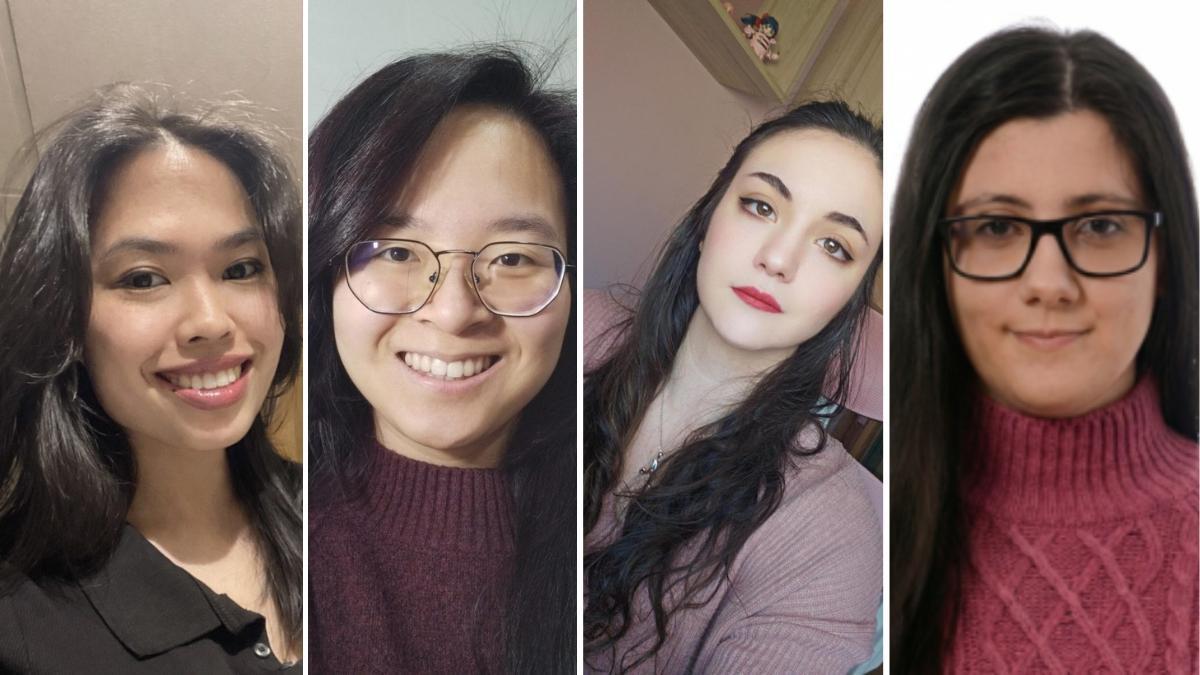 Clara, Sara, Amanda y Ruth, reconocidas por sus Trabajos de Fin de Grado (TFG).