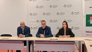 Los organizadores del congreso de cáncer de mama de Sant Pau: Jaume Masià y Gemma Pons.