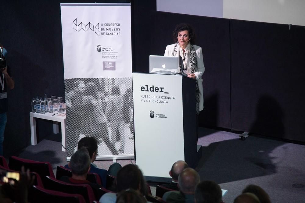 La directora de la Casa de Colón, Elena Acosta, en la inaguración del II Congreso de Museos de Canarias.