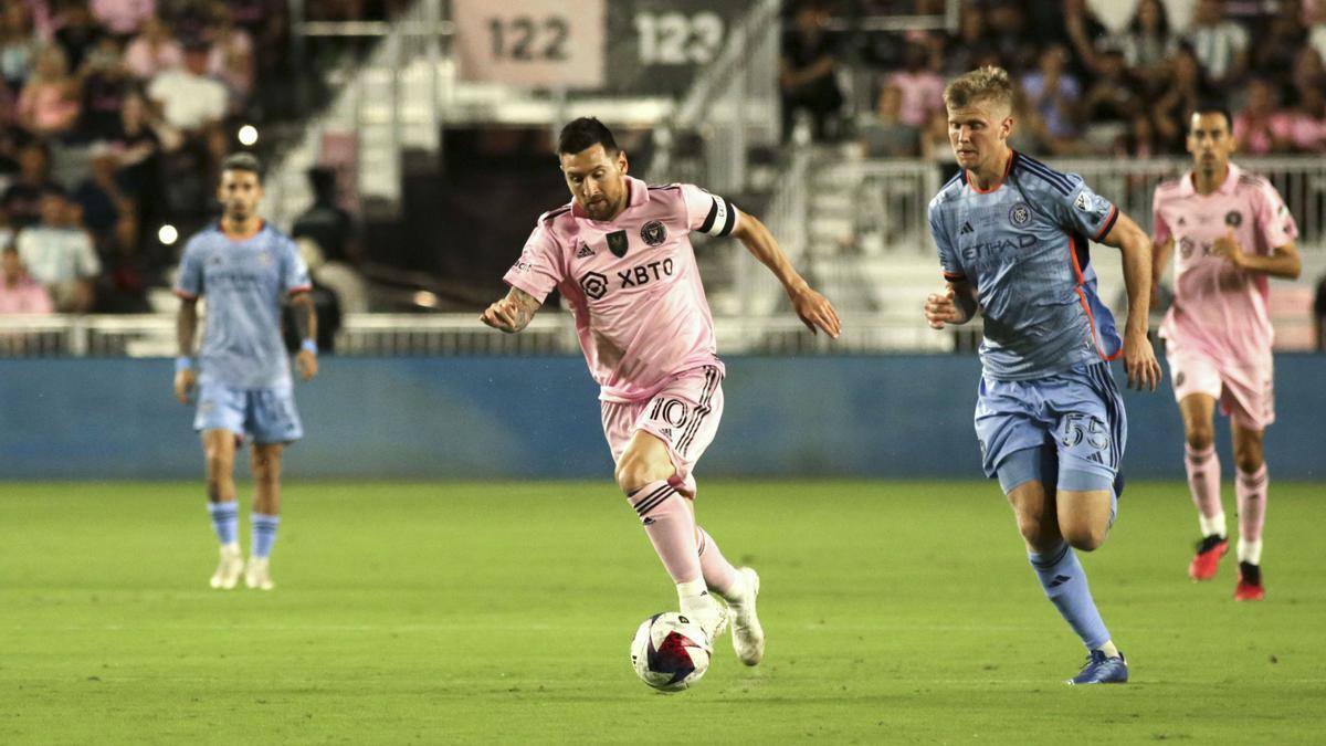 Messi, durante un partido