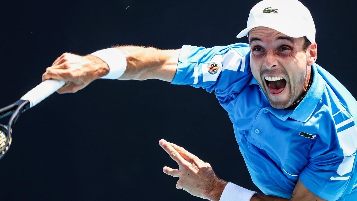 Roberto Bautista, durante la primera ronda del Abierto de Australia.