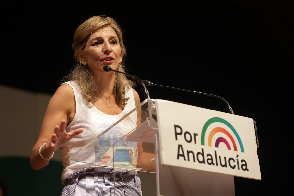 Elecciones andaluzas | Mitin de Por Andalucía con Yolanda Díaz en el Palacio de Ferias