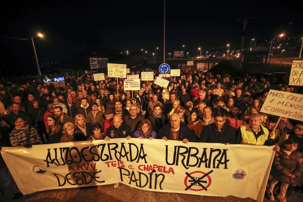 Protesta vecinal contra el peaje de Redondela