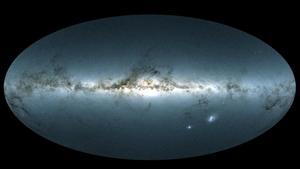 Vision de 360 grados de la galaxia de la cual forma parte la Tierra, la Vía Láctea y sus contornos.