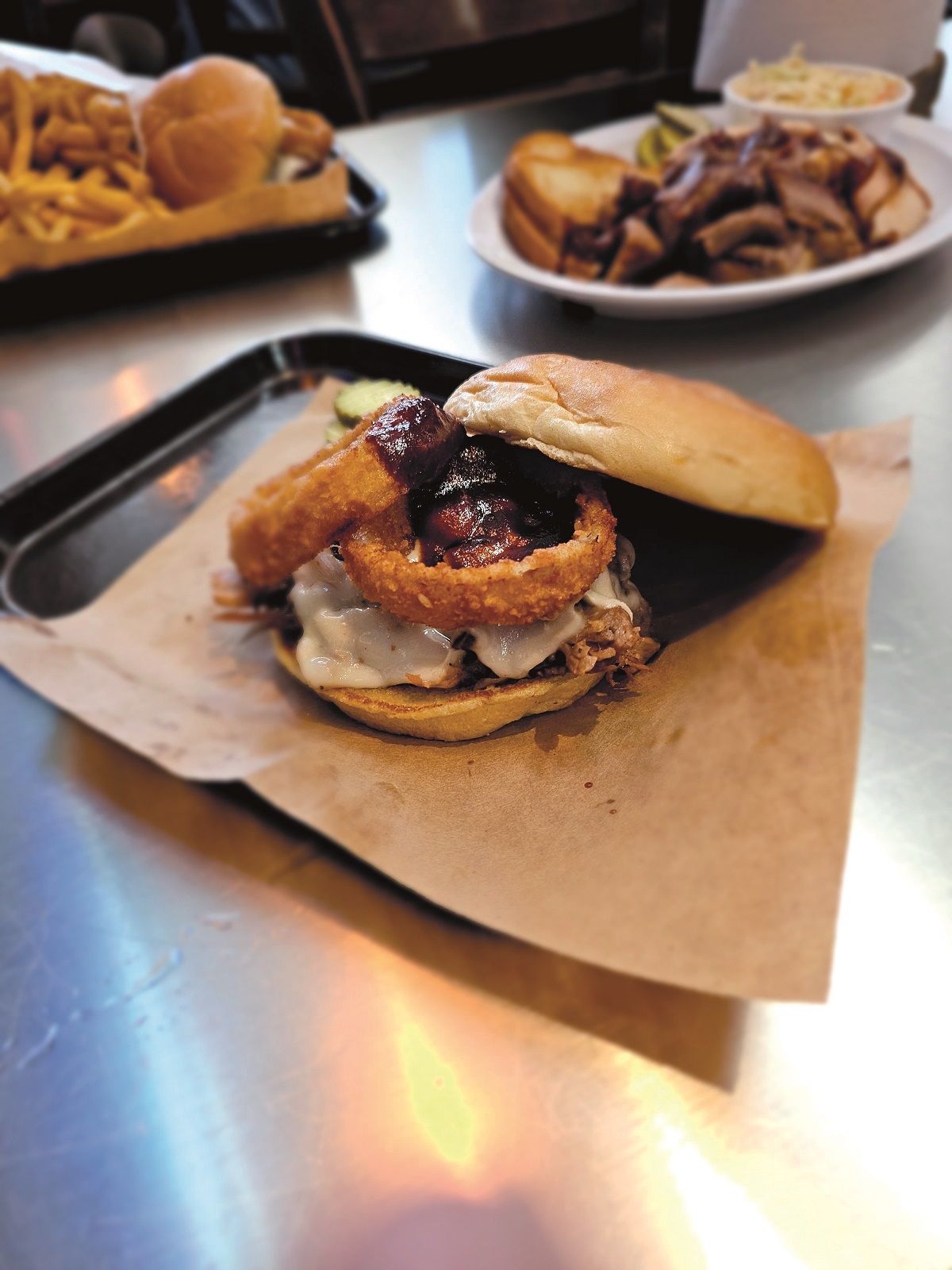 Hamburguesa de Joe’s Kansas City Bar-B-Que.