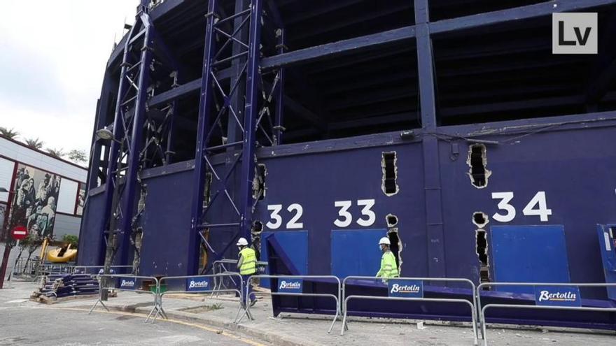 Así avanza la cubierta del Ciutat de València