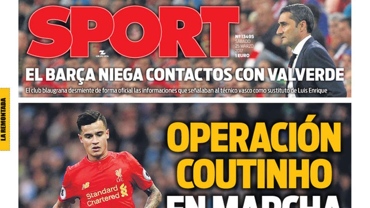 La portada de SPORT de hoy