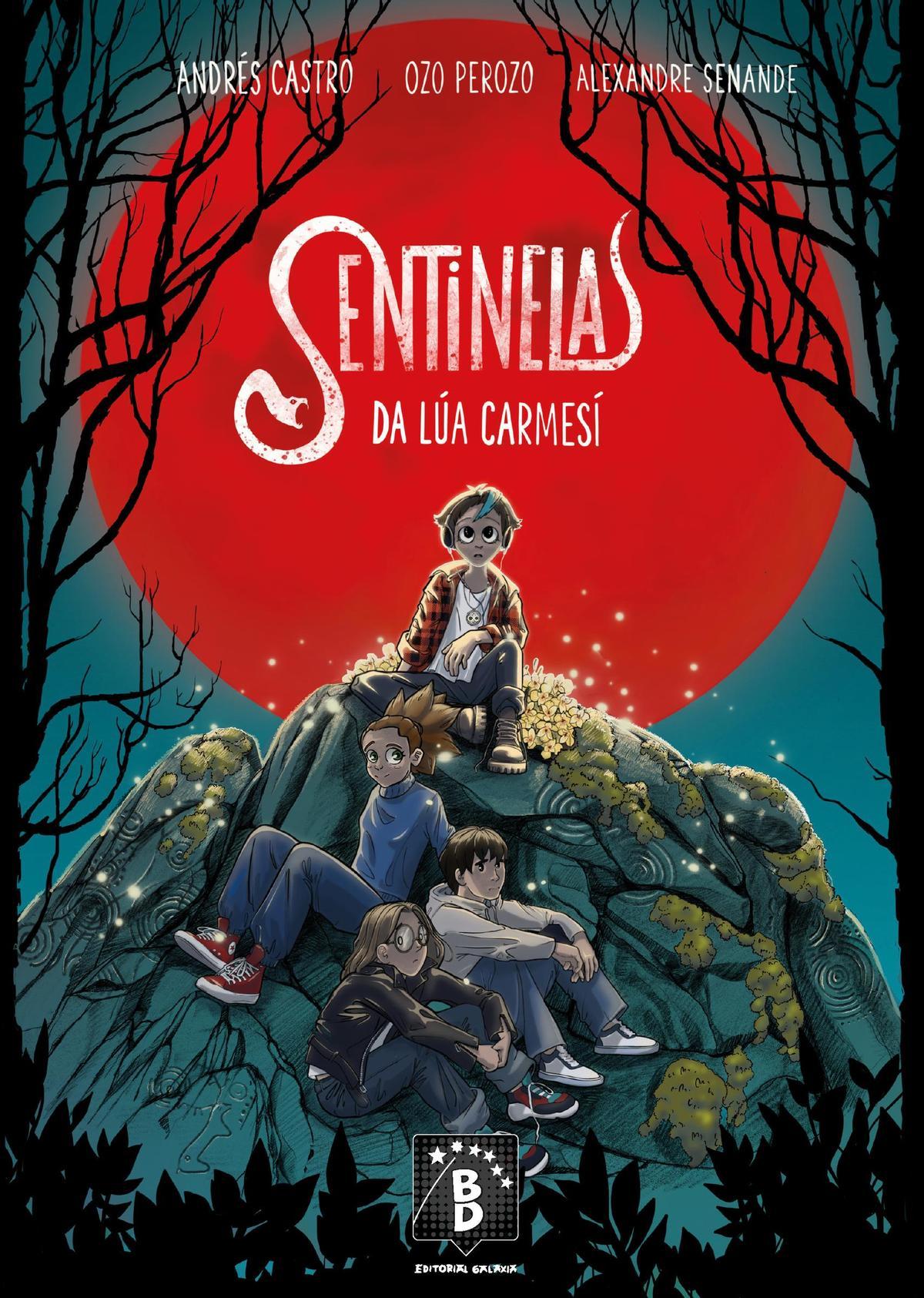 Portada de &quot;Sentinelas da lúa carmesí&quot;