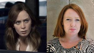 Emily Blunt, a la izquierda, y Paula Hawkins.