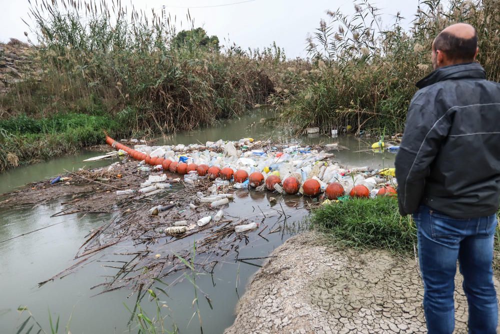 La Conselleria de Medio Ambiente y la CHS impulsan medidas para evitar la contaminación del Segura en la Vega Baja por sólidos flotantes.