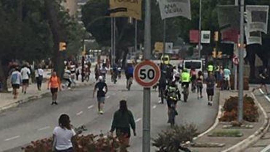 Los peatones toman las calzadas de Palma