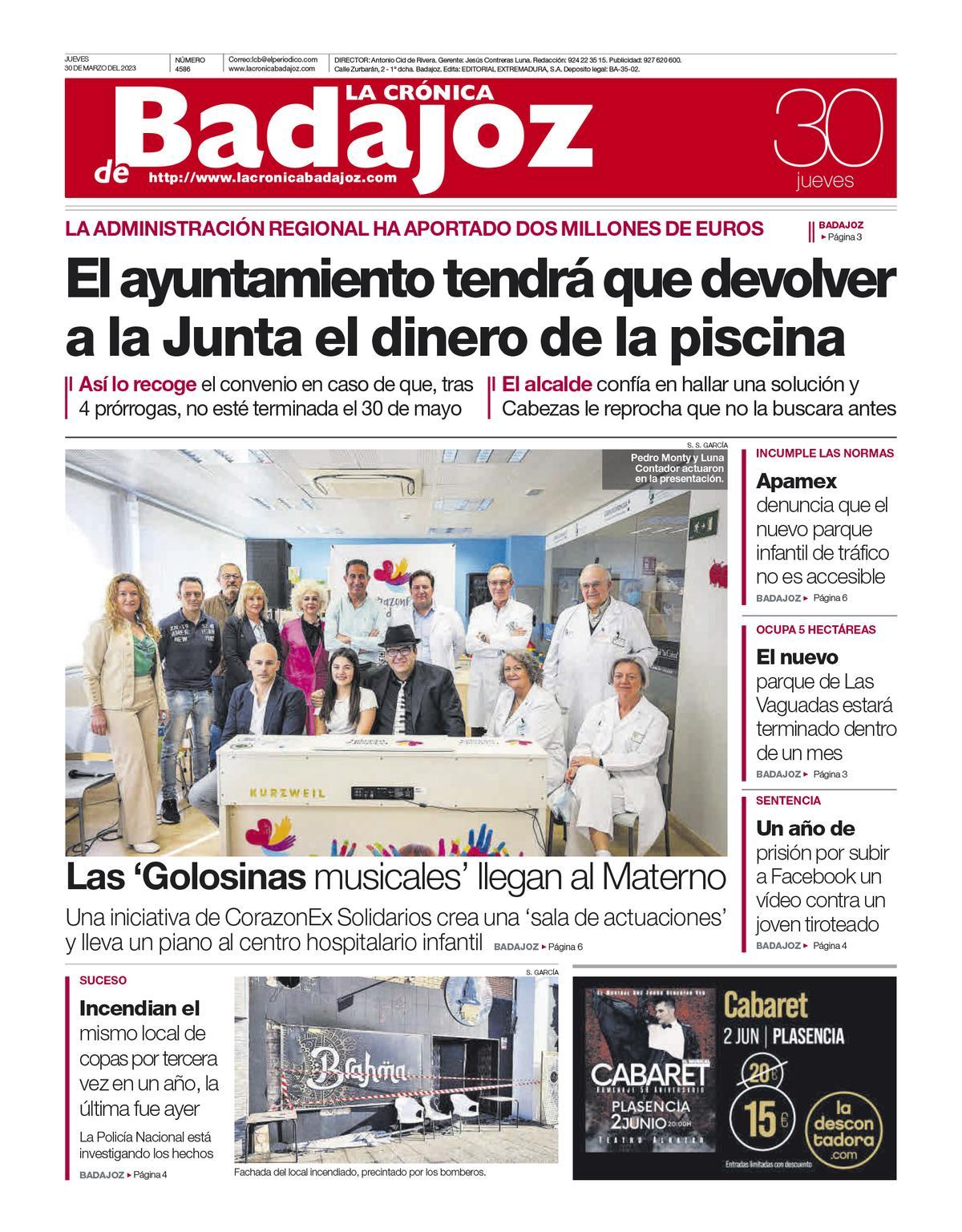 Consulta la portada correspondiente al día 30 de marzo de 2023