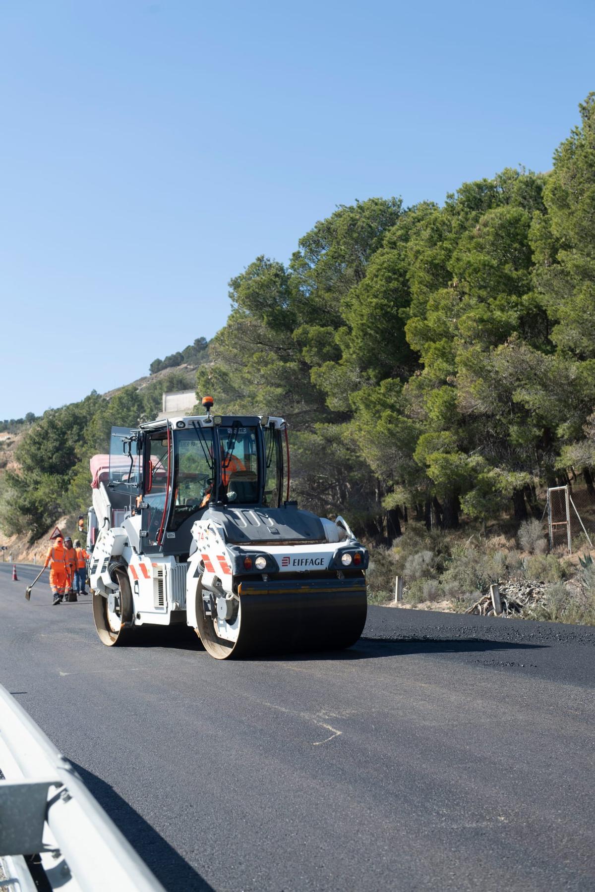 Trabajos de renovación del firme, hace dos semanas