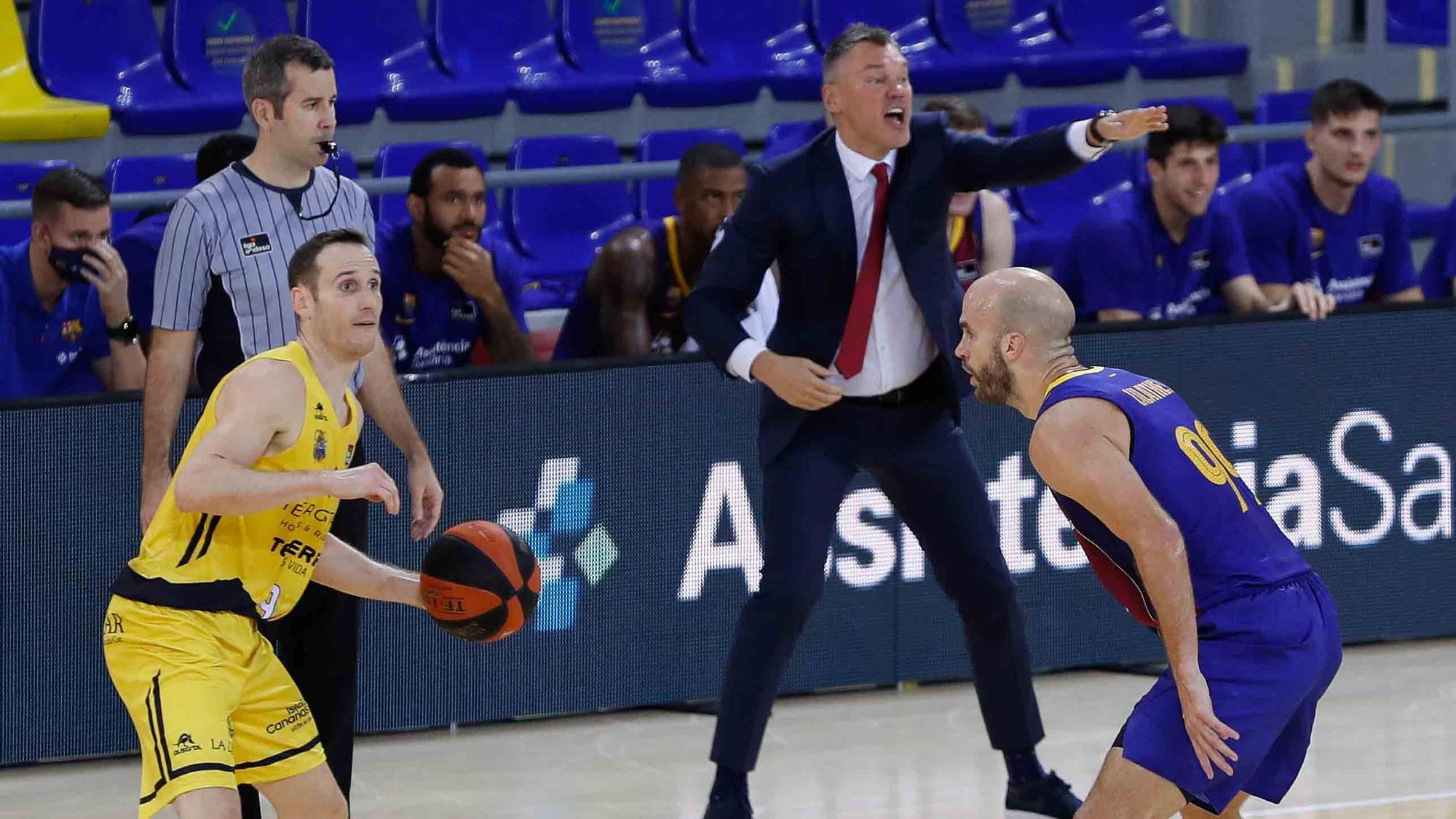 Marcelinho y Calathes, cara a cara en el Palau