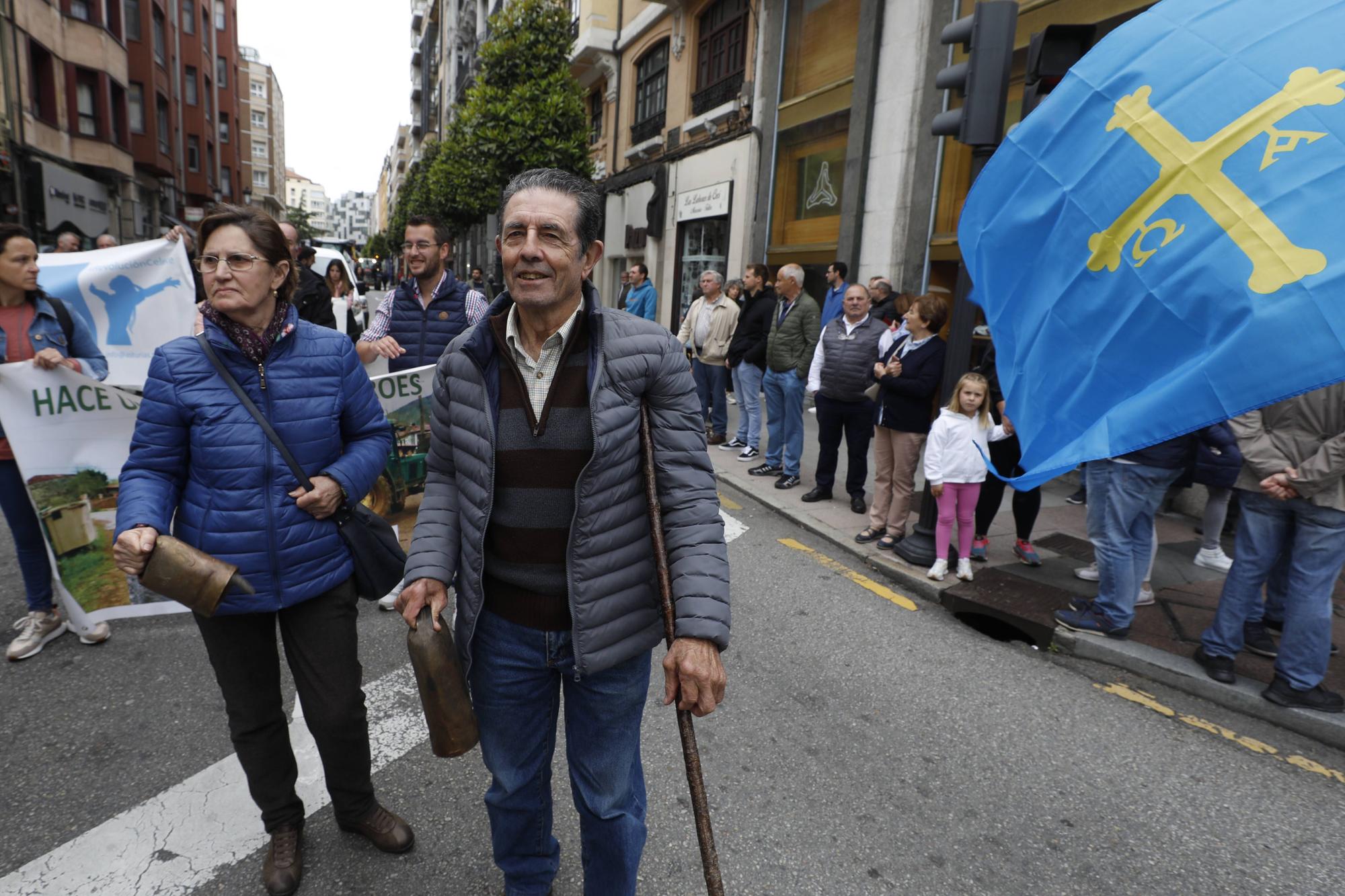 EN IMÁGENES: Así fue la tractorada de protesta del campo asturiano en Oviedo