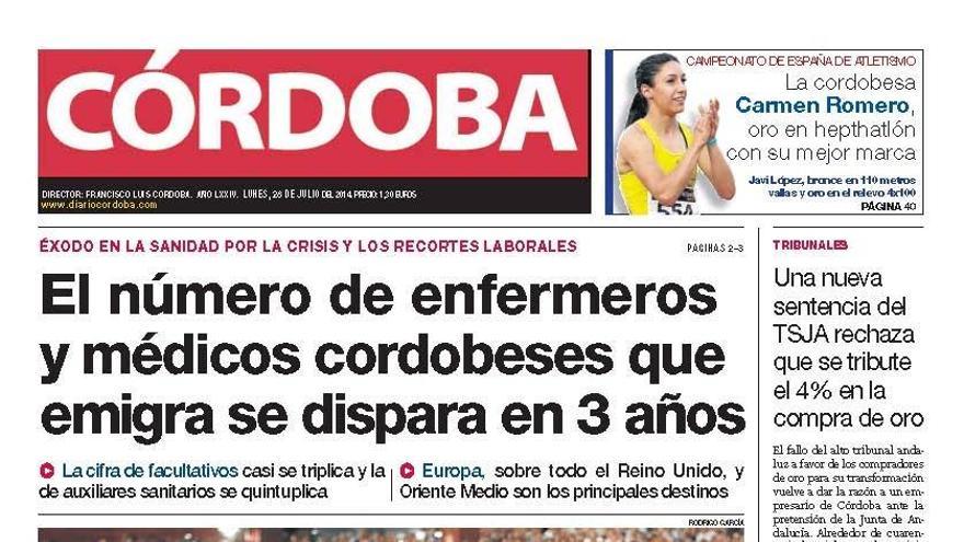 La portada de CÓRDOBA