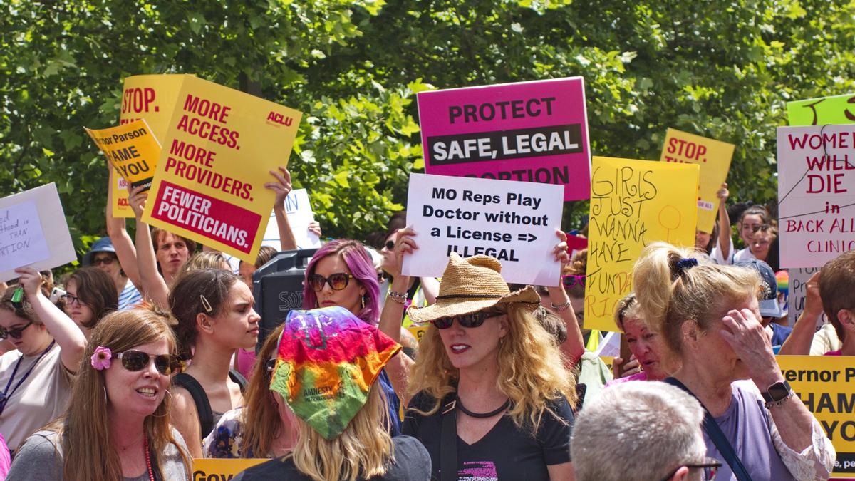 Una imagen de una protesta en favor del aborto en EEUU.