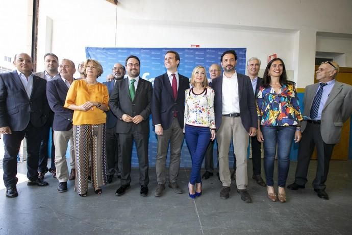 15.04.19. Las Palmas de Gran Canaria. El líder del PP y candidato a presidente del Gobierno, Pablo Casado, visita el centro de formación técnico-profesional del metal de Las Palmas de Gran Canaria, Femepa, acompañado por los dirigentes del partido en Canarias, Asier Antona y Australia Navarro. Foto Quique Curbelo  | 15/04/2019 | Fotógrafo: Quique Curbelo