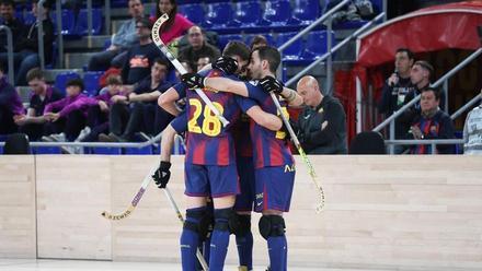 Barça Hockey vs Reus Deportiu OK Lliga Palau Blaugrana | Gorka Urresola. barça. liga españa 2025/2026 barça . reus deportivo. euforia conjunto. palau blaugrana