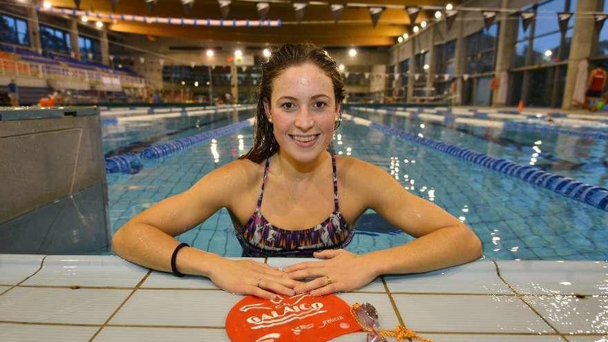 Bea Gómez Cortés tras su entrenamiento de ayer en Rías do Sur. // Gustavo Santos