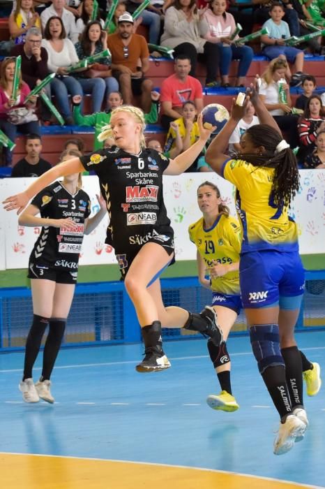 07-04-2019 TELDE. Ida de las semifinales de la Challenge Cup entre el Rocasa de Gran Canaria y el Kristianstad Handboll de Suecia  | 07/04/2019 | Fotógrafo: Andrés Cruz