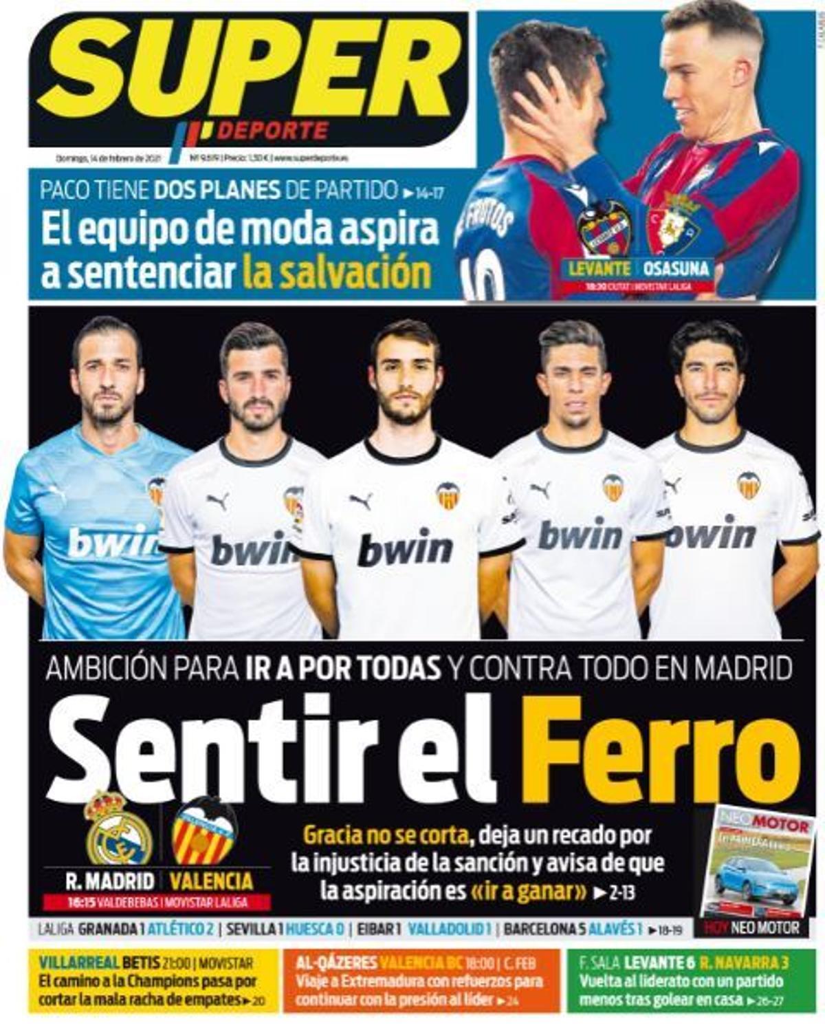 La portada de SUPER del domingo