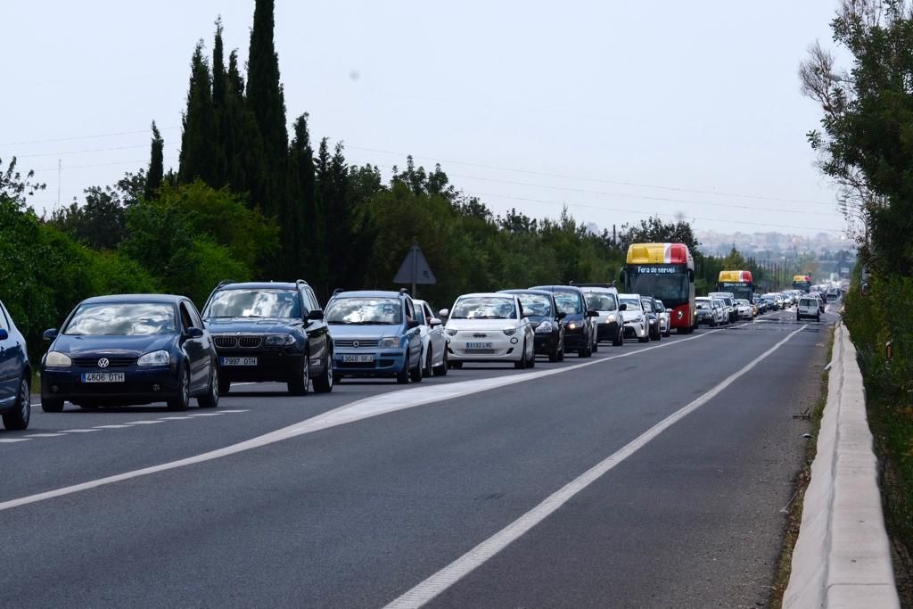 Retenciones en las carreteras de la Serra por la 312 Mallorca