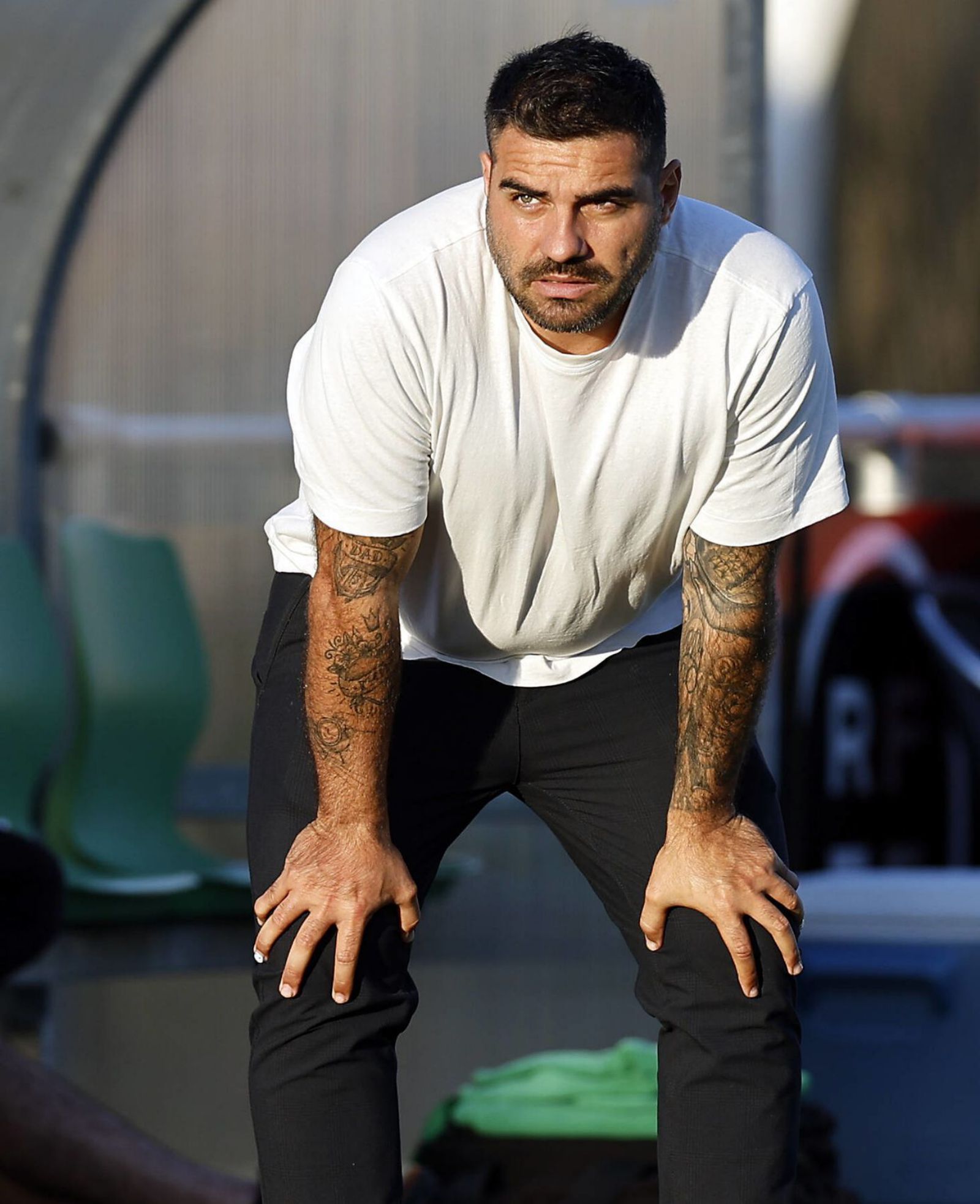 Javi Fernández, durante un partido del Coruxo