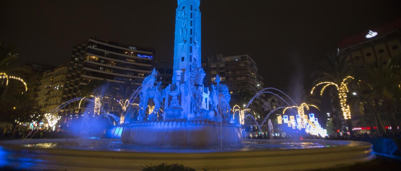 Juegos de luces y agua en la fuente de Luceros durante toda la Navidad de 19 a 21 horas