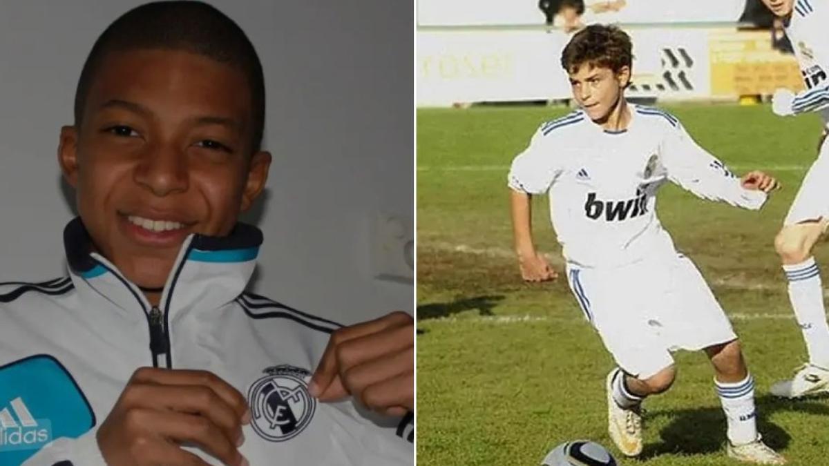 Kylian Mbappé y Julián Álvarez probaron en la cantera del Real Madrid con 13 y 11 años, respectivamente.