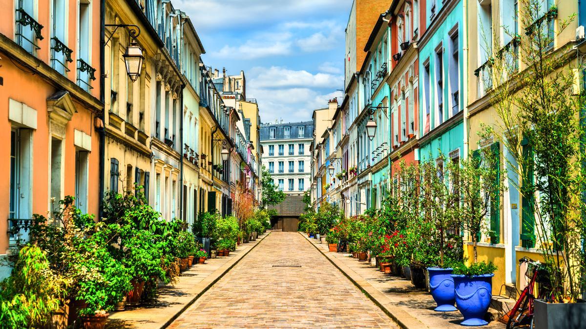 La colorida Rue Cremieux, en París